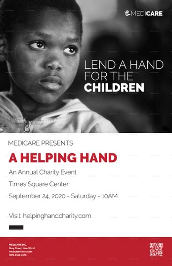 charity marketing materials.